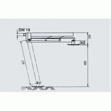 Опорная стойка для прицепа AL-KO винтовая 600 кг (205714)