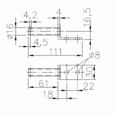 Палець петлі борта причепа Winterhoff BSCH 10-17-А (1860089)