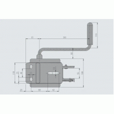 Лебідка причепа AL-KO 900C ручна без троса та фала 900 кг (1210654)