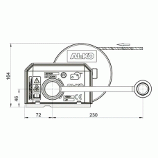 Лебідка причепа AL-KO Optima 501 Plus ручна з тросом 20 м 500 кг (1730005)