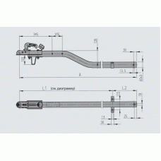Дишло AL-KO К4 зігнуте чотиригранне 2330 мм 750 кг (20035106)