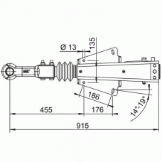 Гальмо накату AL-KO V44 2500-4400кг петля DIN 40 (1251725)