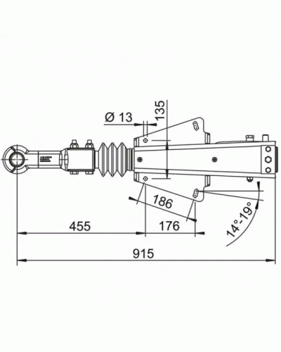 Гальмо накату AL-KO V44 2500-4400кг петля DIN 40 (1251725)