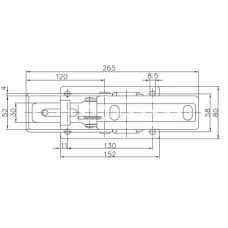 Замок бортовий причепа Winterhoff BV 90-1 довжина 265 мм (1860035)