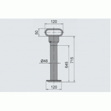 Опорная стойка для прицепа Winterhoff d48 мм длина 755 мм 200 кг (205617)