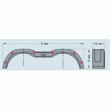 Крило причепа брудозахисне AL-KO COMPACT пластикове тандем 203х1462х349 мм (1220964)