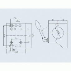 Хомут опорного колеса причепа Winterhoff d60 мм 500 кг (1861429)