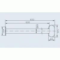 Опорна стійка для причепа Winterhoff RSR 48-600 d48 мм довжина 600 мм 150 кг (1860860)