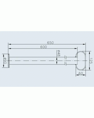 Опорна стійка для причепа Winterhoff RSR 48-600 d48 мм довжина 600 мм 150 кг (1860860)
