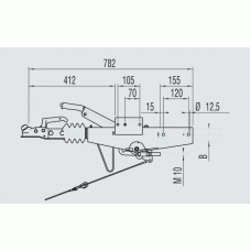Гальмо накату AL-KO 90S-3 700-1000 кг інерційне (70 мм) АК161 (1251903)