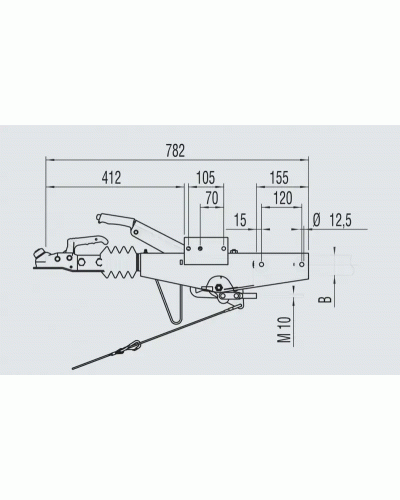 Гальмо накату AL-KO 90S-3 700-1000 кг інерційне (70 мм) АК161 (1251903)