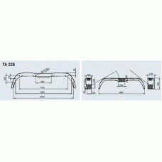 Крило причепа брудозахисне AL-KO Premium пластикове тандем 220х1462х349 мм (1259585)