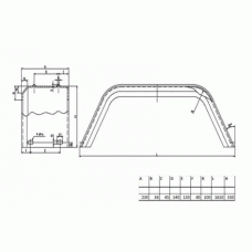 Крило причепа брудозахисне AL-KO оцинковане тандемне 230x1610x330 мм A1414 (232005)