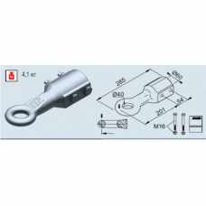 Петля дишла причепа AL-KO 2,8 VB-1-C DIN 40 мм діаметром 60 мм 2500-3500 кг 285 мм (1224113)