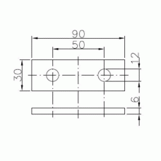 Пластина елементу кріплення вантажу причепа Winterhoff ZBF 20-РО 90 мм (1860057)