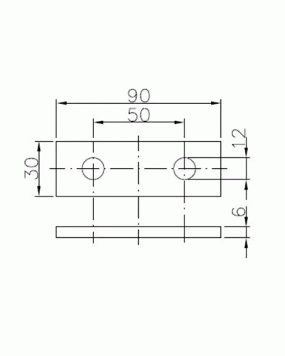 Пластина елементу кріплення вантажу причепа Winterhoff ZBF 20-РО 90 мм (1860057)