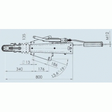 Гальмо накату AL-KO 2,8 VB-1-C 2500-3500 кг AK350/351 інерційне монтаж зверху - знизу (1251555)