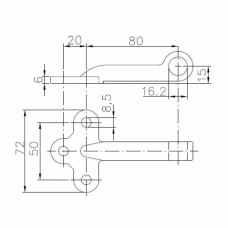 Відповідна частина важільного замка борта причепа Winterhoff WV 20-А (1860017)
