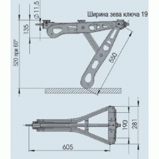 Опорная стойка для прицепа AL-KO винтовая 1250 кг (1221694)