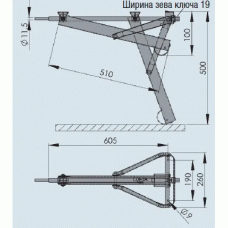 Опорная стойка для прицепа AL-KO винтовая 800 кг (205817)