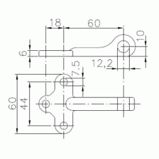 Відповідна частина важільного замка борта причепа Winterhoff WVG 10-A (1860013)