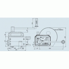 Лебідка причепа AL-KO Optima 1201A Plus ручна з тросом 25 м 1150 кг (1730020)