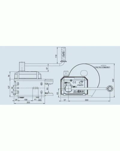 Лебідка причепа AL-KO Optima 1201A Plus ручна з тросом 25 м 1150 кг (1730020)