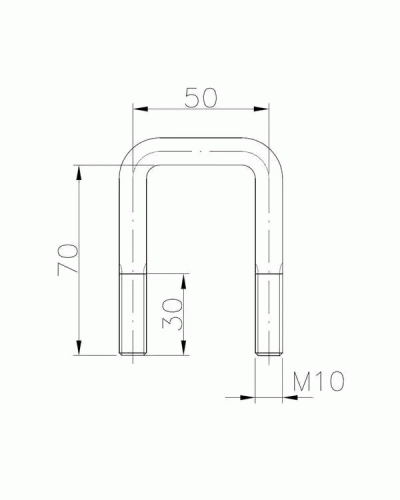 Елемент кріплення вантажу борта причепа Winterhoff ZBF 30-PO 50х70 мм (1860043)