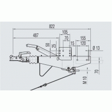 Гальмо накату AL-KO 161S 950-1600 кг інерційне (70 мм) (1251904)
