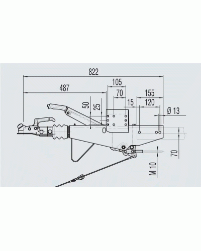 Гальмо накату AL-KO 161S 950-1600 кг інерційне (70 мм) (1251904)