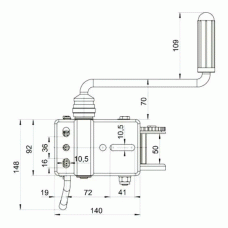 Лебідка причепа AL-KO 500 Basic ручна без тросу та фалу 500 кг (1225543)
