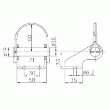 Відповідна частина замка борта причепа Winterhoff BSCH 10-17-С (1860097)