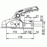 Зчіпний пристрій AL-KO АК161 Soft Dock 1600 кг з вставками 35/45/50 мм (1730218)