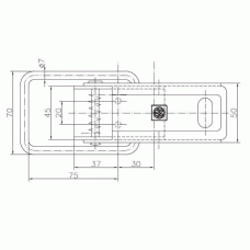 Замок бортовий причепа Winterhoff BV 70-1 довжина 165 мм (1860033)