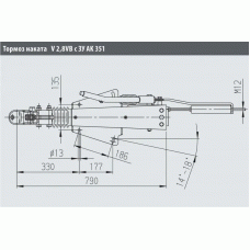 Гальмо накату AL-KO 2,8 VB-1-C 2500-3500 кг AK350/351 інерційне монтаж зверху - знизу (1251555)