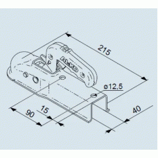 Зчіпний пристрій AL-KO АК7 дишло квадрат 40 мм вертикальне кріплення 750 кг (1367026)