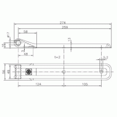 Петля борта причепа Winterhoff BSCH 10-17-270-SO довжина 270 мм (1860131)