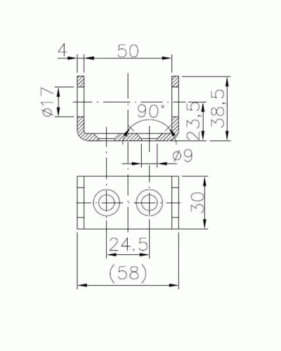 Відповідна частина петлі борта причепа Winterhoff BSCHG 10-17-B (1860093)