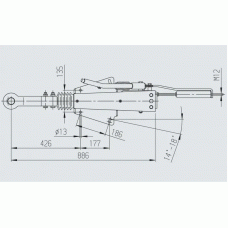 Гальмо накату AL-KO 2,8 VB-1-C 2500-3500 кг (петля DIN) інерційне (1251570)
