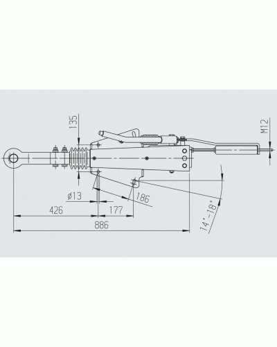 Гальмо накату AL-KO 2,8 VB-1-C 2500-3500 кг (петля DIN) інерційне (1251570)