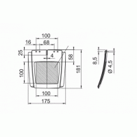 Бризговик крила причепа AL-KO пластиковий 203х706 мм (1258651)
