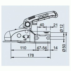 Зчіпний пристрій AL-KO АК270 Soft Dock кругле дишло 50 мм 2700 кг (1730082)