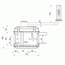 Лебідка причепа AL-KO Optima 501 Plus ручна з фалом 7 м 500 кг (1730006)