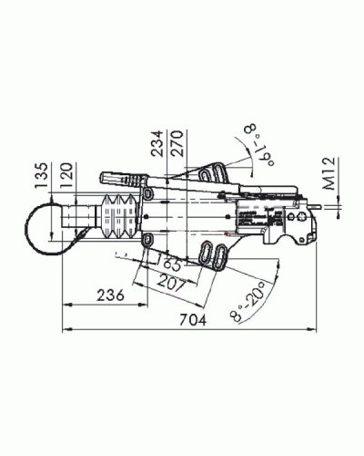 Гальмо накату AE Profi 3500 2000-3500 кг без зчіпного пристрою (1224140)