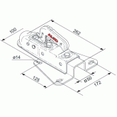 Зчіпний пристрій AL-KO V75-AK7 під V-подібне дишло 750 кг (202602)