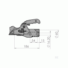 Зчіпний пристрій AL-KO АК351+Safety Kit кругле дишло 60 мм 3500 кг чавун (1223428)