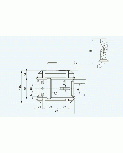 Лебідка причепа AL-KO Optima 501 Plus ручна з тросом 10 м 500 кг (1730004)