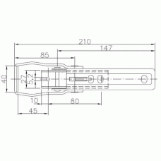 Замок бортовий причепа Winterhoff BV 20-1 довжина 210 мм (1860025)