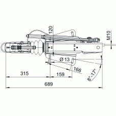 Гальмо накату AL-KO 251S/3 1500-2700 кг інерційне АК270 (1251916)