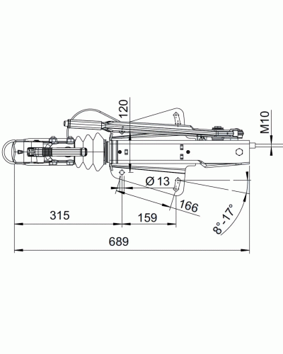 Гальмо накату AL-KO 251S/3 1500-2700 кг інерційне АК270 (1251916)